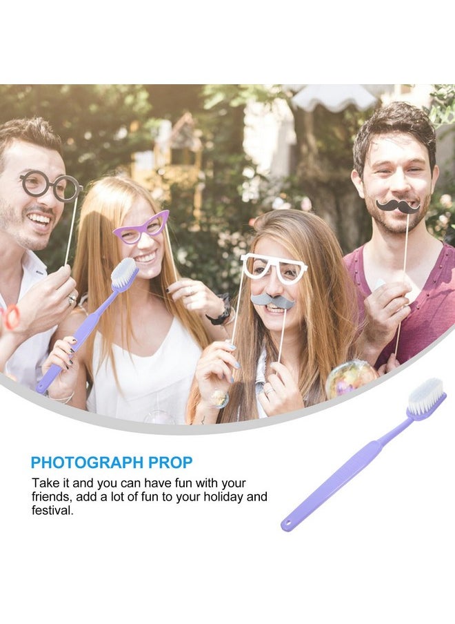 POPETPOP - POPETPOP Giant Toothbrush Oversized Novelty Toys: Super Toothbrush Pet Grooming Brush - Wonderful Comedy Item for Costume Take Picture Comedy Party Favors (Purple) - Image 1