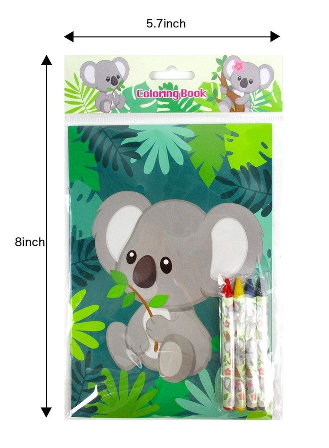 TINYMILLS Koalas Coloring Books for Kids with 12 Coloring Books and 48 Crayons, Koala Birthday Party Favors, Favor Bag Fillers, Classroom Rewards, Carnival Prizes Stocking Stuffers - Image 3