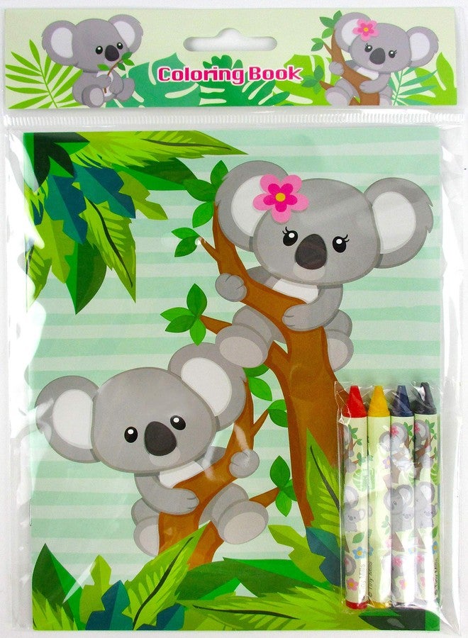 TINYMILLS Koalas Coloring Books for Kids with 12 Coloring Books and 48 Crayons, Koala Birthday Party Favors, Favor Bag Fillers, Classroom Rewards, Carnival Prizes Stocking Stuffers - Image 5