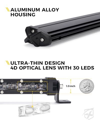 Xprite 25 LED Chase Light Bar 10 UltraThin Offroad Rear Chase Light wBrake Turn Signal Running Lights for 1752Roll Cage Compatible with UTV ATV CanAm Maverick X3 SXS Jeep Yamaha RBBR - Image 3