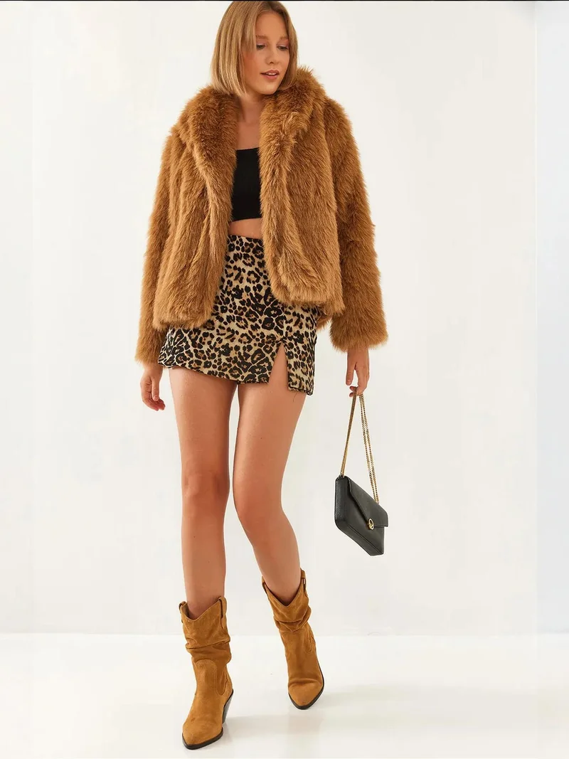 Bianco Lucci LUCCI Faux-Fur Coat