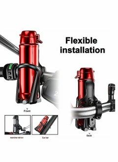 Y&D Small Bike Water Bottle Holder For 6-7.5 Cm Diameter Bottle Bicycle Cage Road Mountain Bikes Adjustable Grip Buttons Lightweight Strong Cup Outdoor Cycling Black  - Image 2