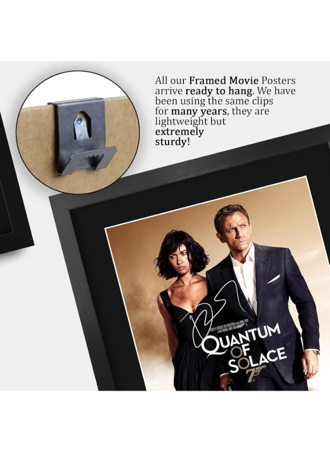 HWC Trading HWC Trading James Bond - Quantum Of Solace Movie Poster Daniel Craig Signed 16 x 12 inch Framed Gift Printed Autograph Film Print Photo Picture Display - 16" x 12" Framed  - Image 5