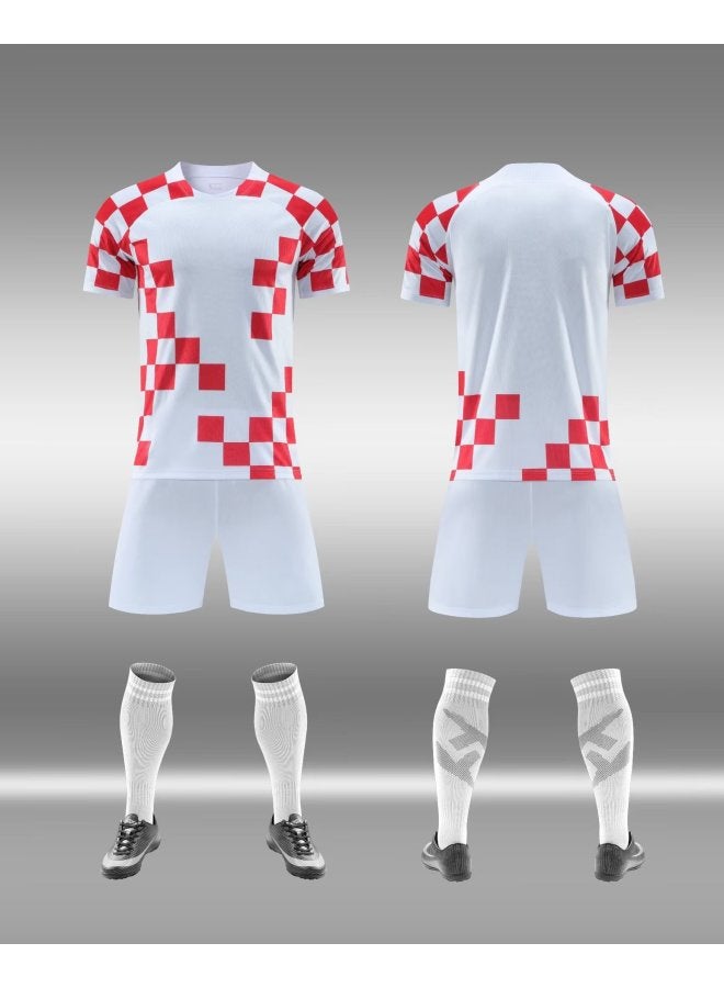 2223 Team Club Football Suit Summer Adult Children's Competition Training Team Uniform Breathable Spot Jersey