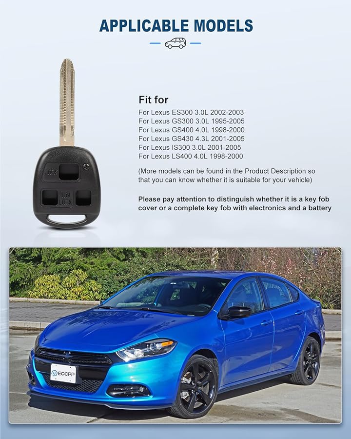 لكزس IS300 2001 2005 جهاز التحكم عن بعد للدخول بدون مفتاح بديل لجهاز التحكم HYQ1512V 3 أزرار - Image 1