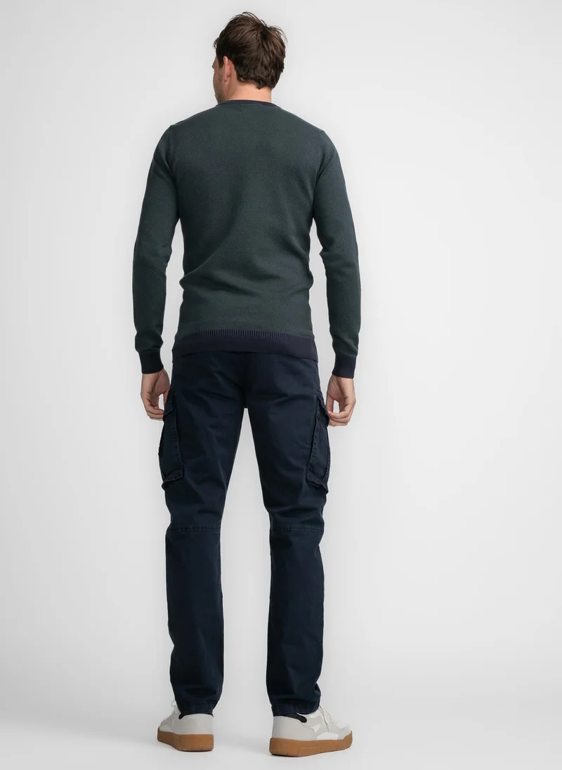 Petrol Industries 5120-Sky Captain Men Knitwear Round Neck Basic for Men | Best Price UAE