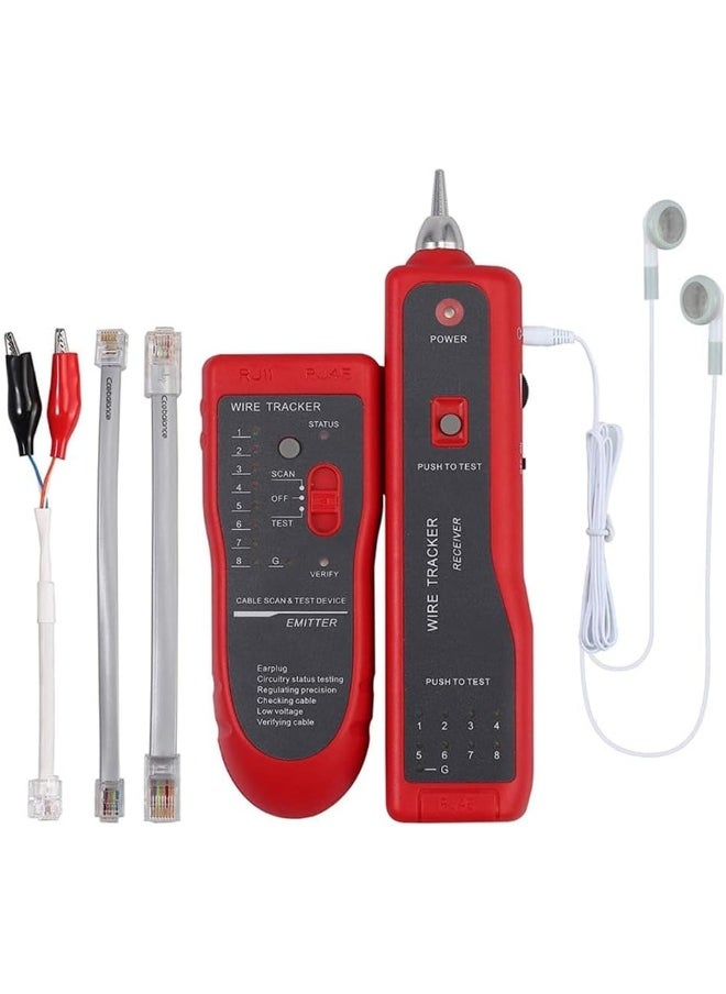melfi Line Communication Scanning & Testing Device Wire Tracker Cable Break Point Tester for RJ45, Ethernet LAN, and RJ11 Telephone Line Finder & Checker  - Image 1