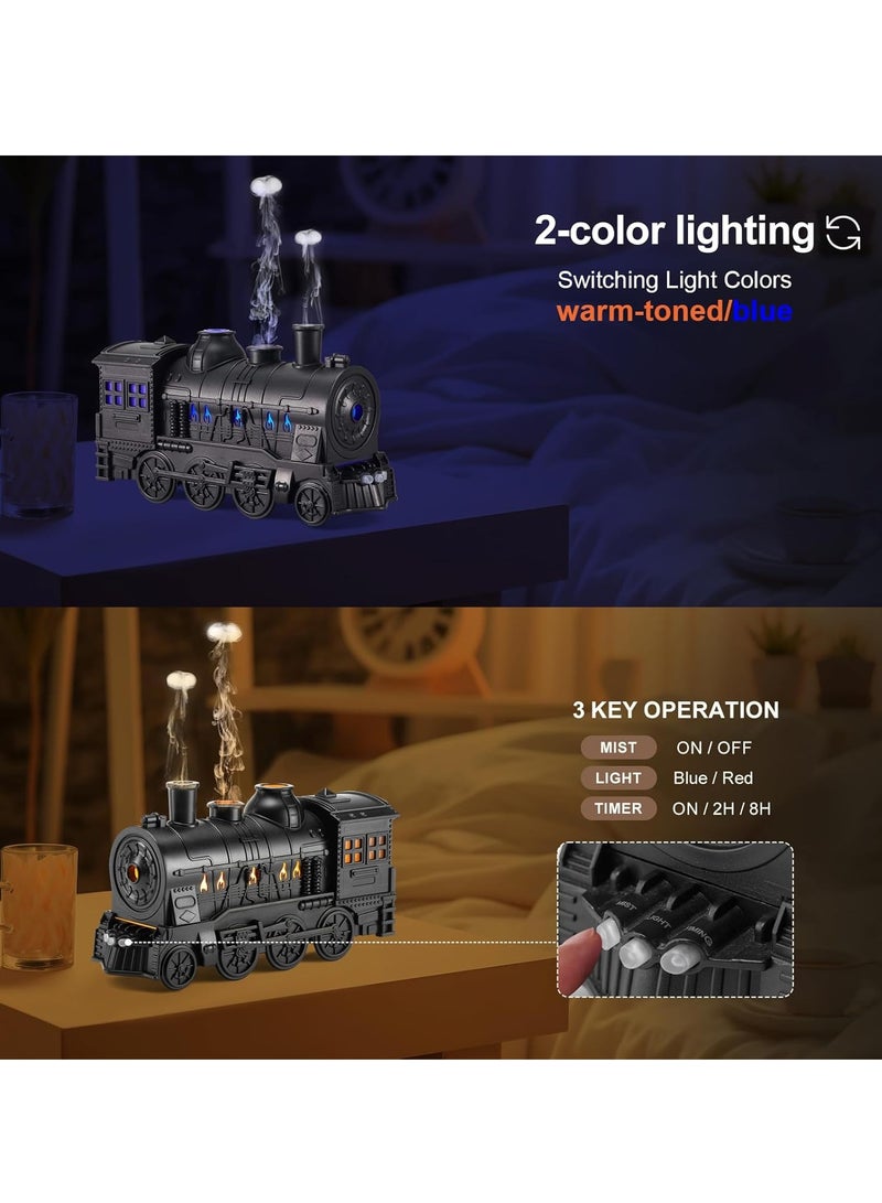 ELTRAZONE Train Diffuser 300ml Aromatherapy Diffuser  Top 6 Essential Oils Gift Set, Remote Control, Cool Mist with 2 Light & 2 Mist Modes, Auto Shut-Off for Bedroom Office, Hotel (Train Black) - Image 3