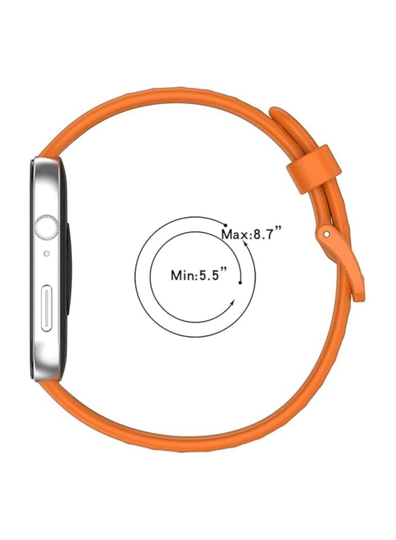 Aookay 6 Pcs Replacement Bands for Huawei Watch Fit 4 Pro/ Fit 4/Fit 3, Silicone Sports Wrist Strap Adjustable Wrist Bands for Women Men, Lightweight Sport Wristband Intended (White + Pink + Orange + Wilderness Green + Original Blue + Black) - Image 2