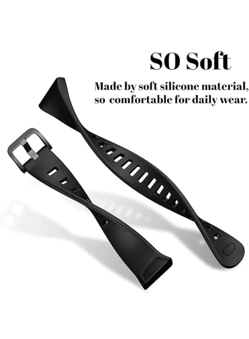 Aookay 6 Pcs Replacement Bands for Huawei Watch Fit 4 Pro/ Fit 4/Fit 3, Silicone Sports Wrist Strap Adjustable Wrist Bands for Women Men, Lightweight Sport Wristband Intended (White + Pink + Orange + Wilderness Green + Original Blue + Black) - Image 5