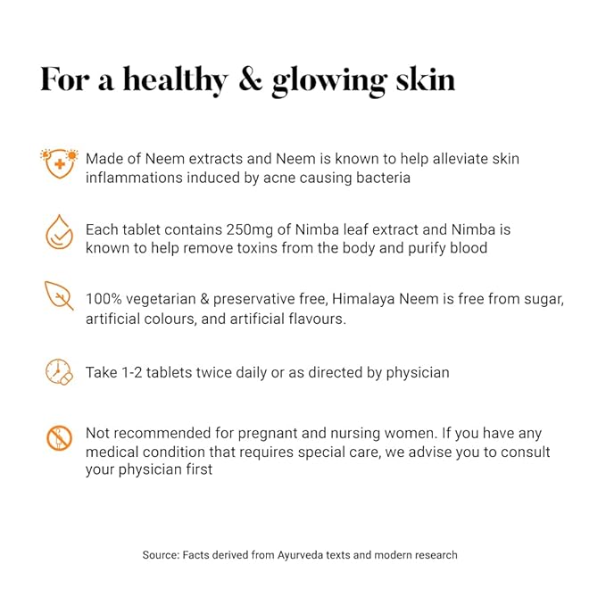 Himalaya Neem, 60 Tablet | Pure Herbs for Skin Wellness - Image 4