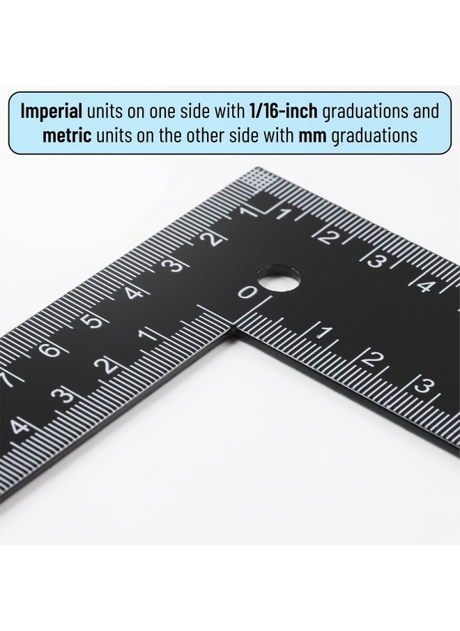 Mr. Pen Mr Pen Carpenter Square Framing Square 20Cm X 30Cm L Square Ruler Framing Ruler Carpenters Square L Ruler Right Angle Ruler Framing Tools L Shape Ruler Metal Square Steel Square  - Image 3