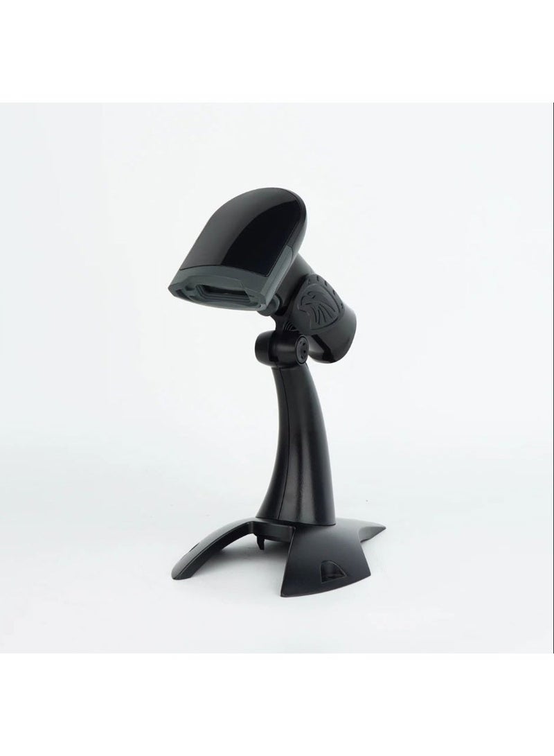 Gpos L500 2D Wired Barcode Scanner with Adjustable Stand - High-Speed QR, PDF417, and 1D Digital Code Reader - USB Plug & Play for POS, Retail, and Inventory. - Image 1