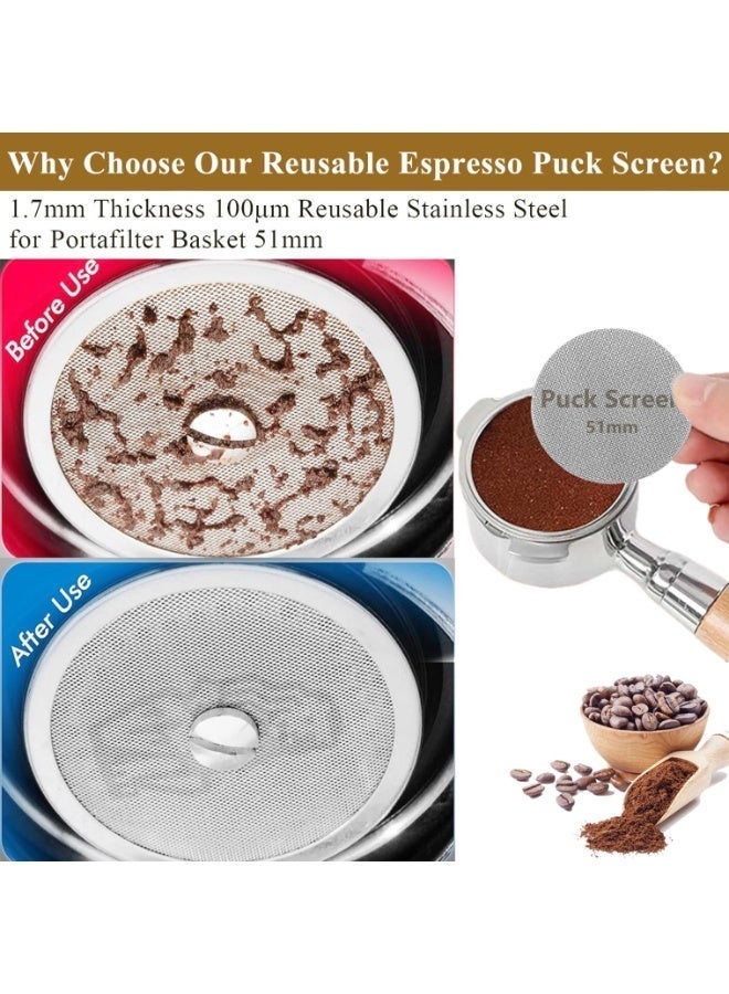51mm Espresso Tamper Accessories Set – Professional Barista Kit with Stainless Steel Coffee Tamper, WDT Distribution Tool, Tamping Mat, Dosing Funnel and Espresso Screen for Perfect Extraction - Image 3