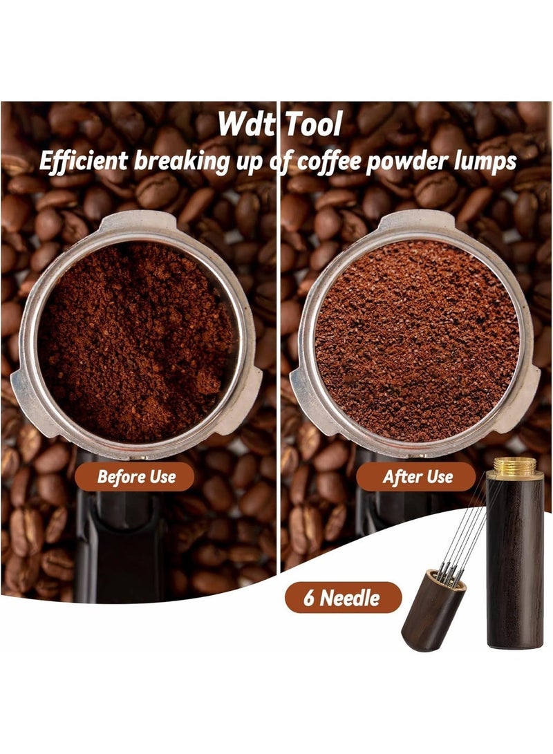 51mm Espresso Tamper Accessories Set – Professional Barista Kit with Stainless Steel Coffee Tamper, WDT Distribution Tool, Tamping Mat, Dosing Funnel and Espresso Screen for Perfect Extraction - Image 5
