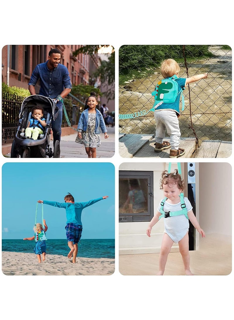 Gonice Baby Walker Harness, Cute Backpack Anti-Lost Rope, Toddler Safety Belt, Anti-Lost Rope Walking Safety Belt with Key Lock, Child Safety Belt, Baby Protection Belt, Length 8.2 feet(Dinosaur)  - Image 2