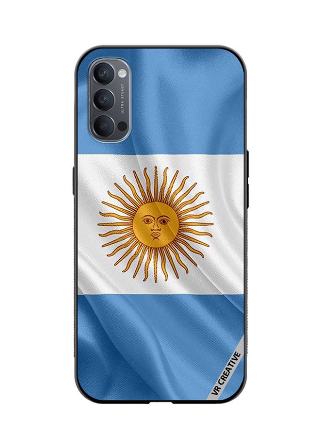 VR CREATIVE Protective Case Cover For Oppo Reno4 Pro 5G Argentina Design Multicolour - Image 1