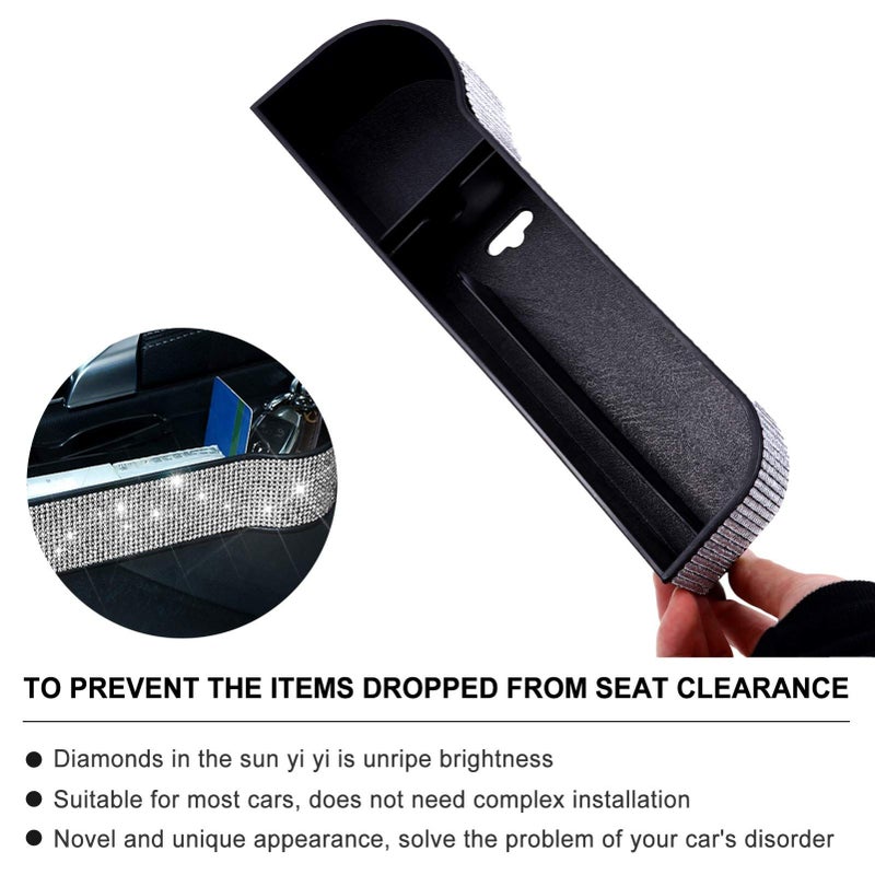Bling Sparkle Car Seat Gap Filler Console Organizer Pocket Easy Installation Fits Cars Suvs Copiloto Size - Image 5