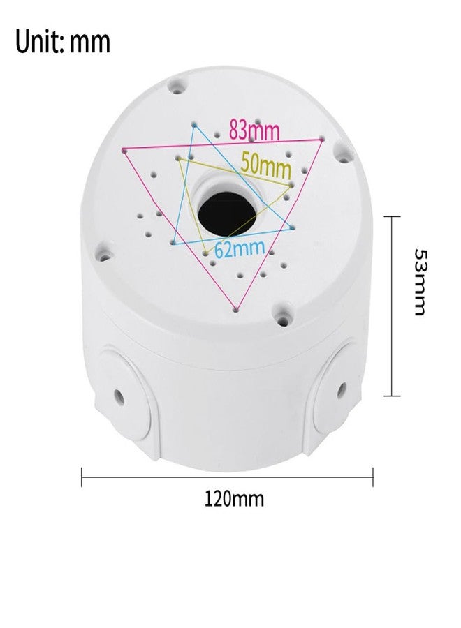 صندوق توصيل بلاستيكي عالمي لتركيب كاميرات المراقبة الأمنية IP من نوع Bullet و Dome (أبيض - عبوة من 4 قطع) - Image 2