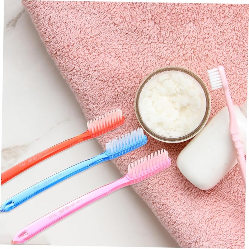 12 Pack Extra Hard Bristles Adult Toothbrush Medium Skid Proof Handle Oral Care - Image 5