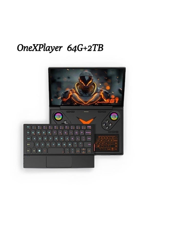 ون اكس بلير OneXPlayer G1 mini - كمبيوتر محمول صغير 8.8 بوصة، AMD AI9 HX 370/8840U، كمبيوتر محمول سفر أعمال 2 في 1، G1 AMD AI 9 HX 370 أسود 64G + 2TB - Image 1