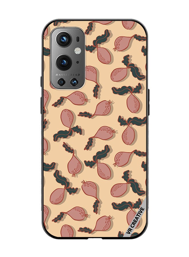 VR CREATIVE Protective Case Cover For OnePlus 9 Pro Beetroot Vegetable Vector Seamless Pattern Design Multicolour - Image 1