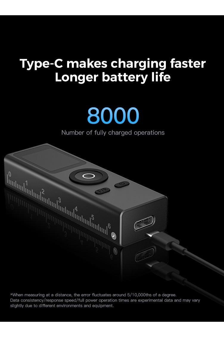 Chabeia Aluminum Alloy Mini Laser Rangefinder, Range Finder, USB Rechargeable ,Handheld Distance Meter,Measurement Tool,30m Measuring Distance - Image 5