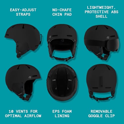Retrospec Comstock Kids Ski & Snowboard Helmet With ABS Shell, EPS Impact Protection & 10 Cooling Vents - Adjustable Winter Sports Gear, Goggle Clip - Image 2