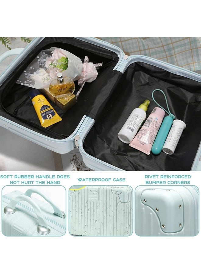 LOOKMINT Hard Shell Vanity Cases for Women Portable Water Proof Cosmetic Travel Case, Toiletry Case with Zipper Cosmetic Bag, Hand Luggage Cosmetic case with Clip-on Function, White - Image 5