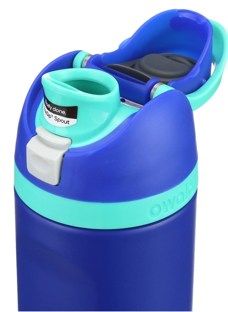 Owala - Owala FreeSip Insulated Stainless Steel Water Bottle with Straw BPA-Free Sports Water Bottle Great for Travel 24 Oz Smooshed Blueberry - Image 1