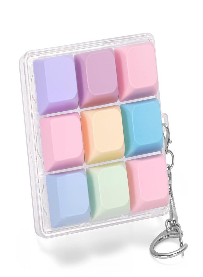 FunisFun Keyboard Fidget Toy Handheld Clicky Fidget Keyboard with Keychain Detachable Mechanical Clicker Adult Stress Relief Gifts for Leisure Moments (Style B) - Image 1