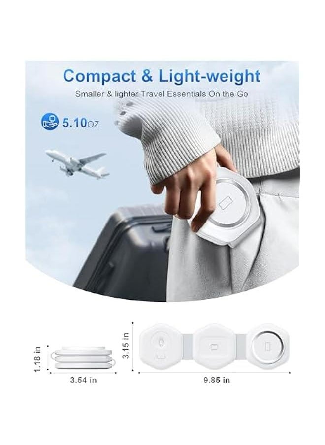 Generic - Foldable 3-in-1 Magnetic Wireless Charging Station for Apple Devices - Travel Charger Pad for MagSafe iPhone 16 15 14 13 12 Pro Max, Apple Watch, and AirPods - Image 1