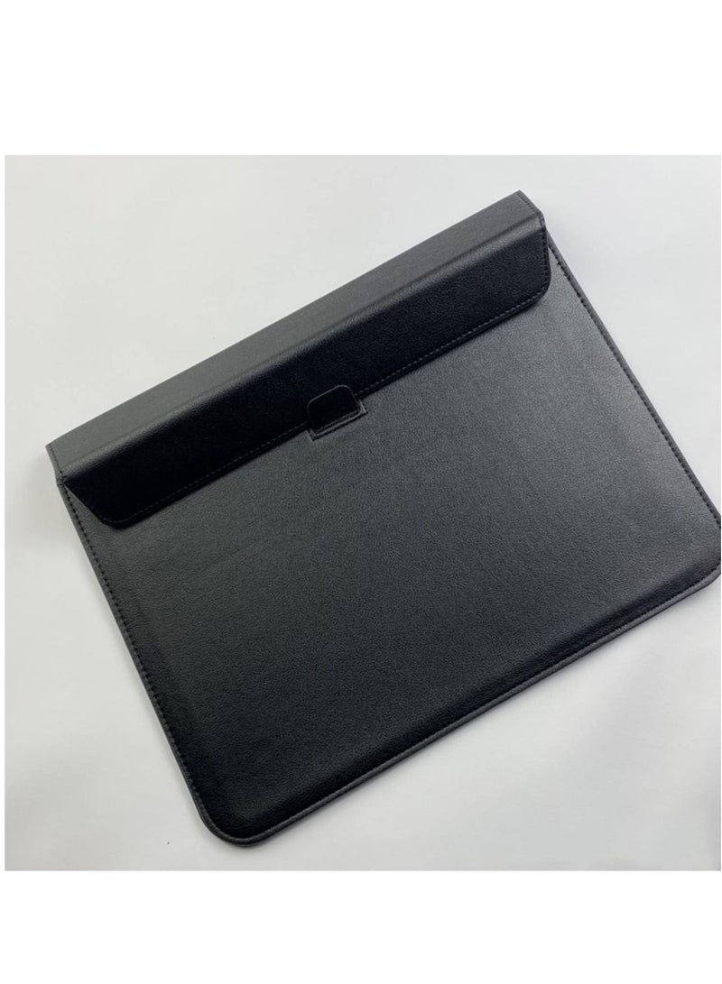 Ultra-slim Case/Water-Resistant PU Leather w/ Adjustable Stand 13.3 Inch Laptop Sleeve Case for MacBook Air 13-inch Retina/ Pro 13" Notebook 13.3" Envelope Case Pouch Bag (Black) - Image 3