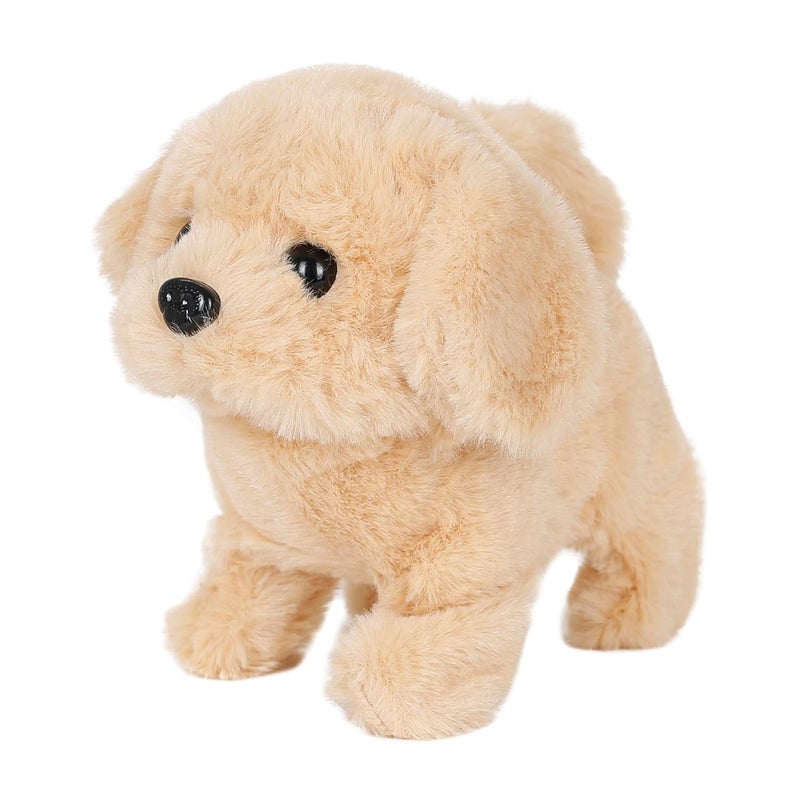 Hamleys كلاب البج في اللعب - دمية كلب ذهبية تمشي وتتحدث | ألعاب حيوانات تفاعلية للأطفال من عمر 3 سنوات فما فوق | هدية عيد ميلاد للأطفال | دمية كلب محشوة (بني فاتح) - Image 2