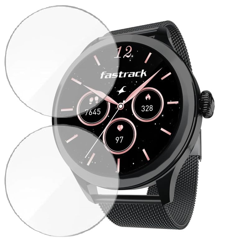HELLOSCREEN 2-Pack | Screen Protector Guard for Fastrack Noir Pro | 1.19 inch | Smartwatch - Flexible & Ultrathin TPU Film, 9H Scratch Resistant, Bubble Free - Not Tempered Glass - Image 1
