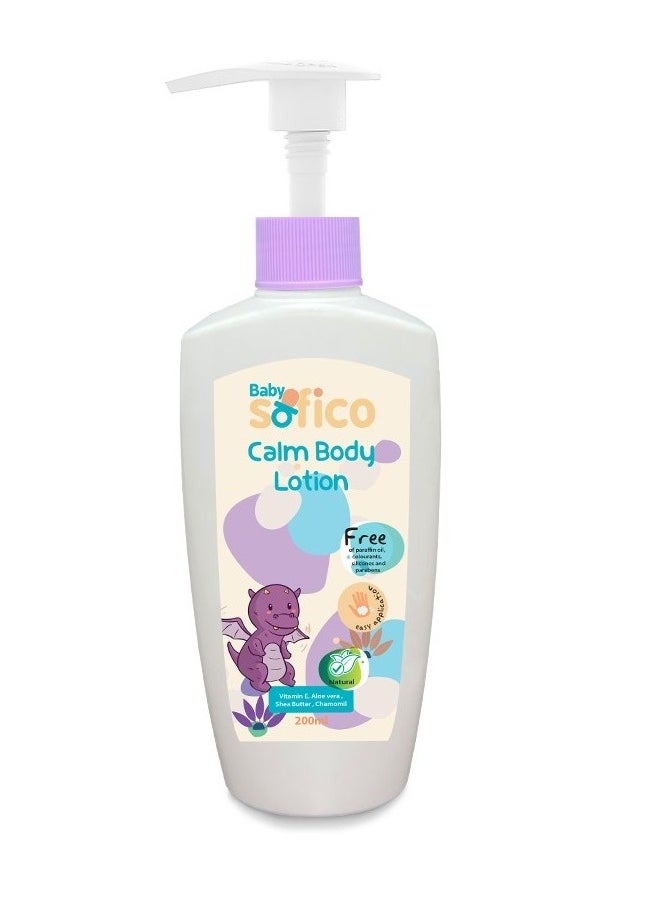 SOFICO Kids Calm Body Lotion Vit E & Aloe Vera & Shea & Chamomil  200ml 