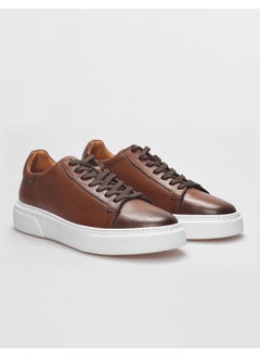 Harrow Leather Tan Lace-Up Men's Sports Shoes  - Image 2