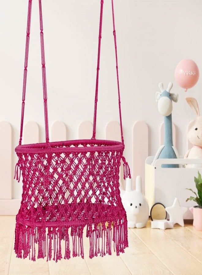 Patiofy Baby Swing, Baby Palna, Cradle for Newborns | Weight Holding Capacity Upto 15kg | Sturdy Frame (Age Group- 0 to 2 Years/Metal Body, Pink) - Image 1