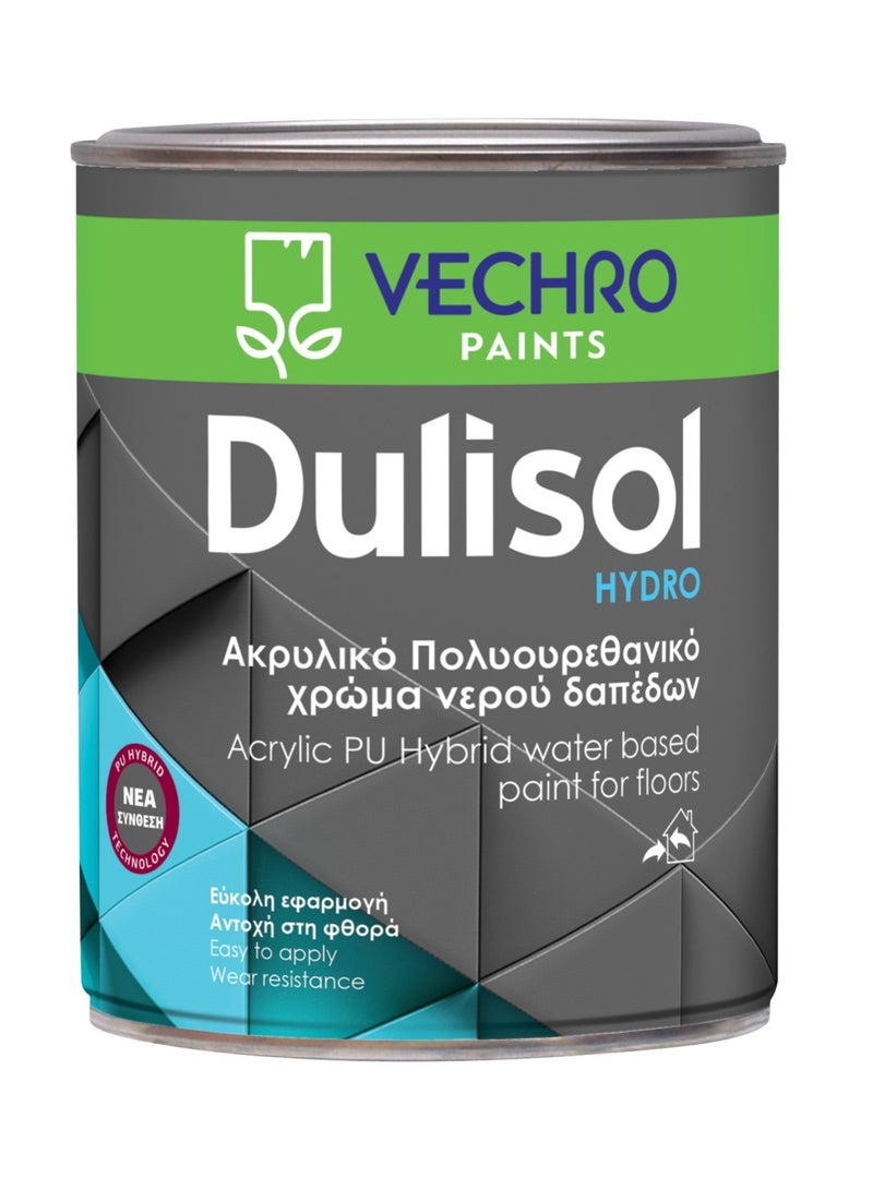 Vechro Dulisol Hydro Floor Paint - Highly Resistant, Acrylic PU Hybrid Waterbased floor paint - Color Grey RAL 7035 Satin - Image 1