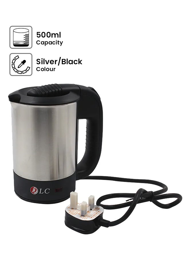 DLC Countertop Electric Kettle 500ml 500 ml DlC-HT1150 Silver/Black - Image 1