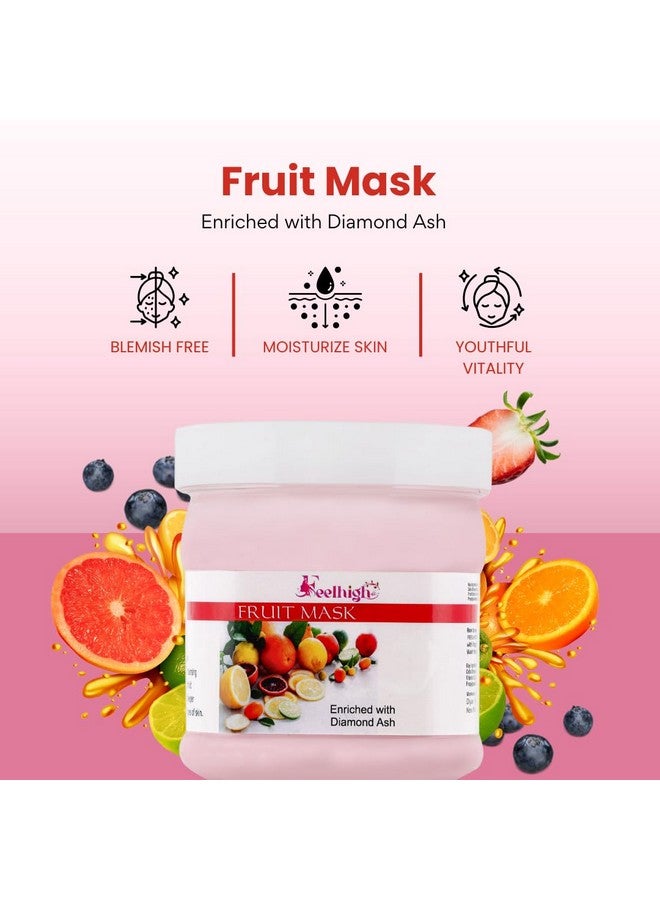 Feelhigh Face and Body Gold Scrub 500gm Skin Shiny And Face Mask 500gm - Skin care and Facial Products -Man woman (Gold Scrub And Fruit Mask) - Image 3