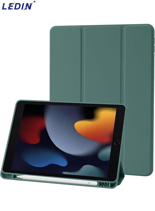 LEDIN Case Compatible with iPad 9 8 7 Generation 10.2 Inch, Model 2021/2020/2019,9th/8th/7th Case with Pen Holder, Trifold Stand Protective Case, Auto Sleep/Wake for iPad 10.2 - Image 1