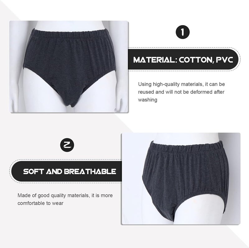cheekyglo 8 pcs Comfort Needs Overnight Care Cloth Urinary for and Size Washable Creative Woman Pants Diaper Female Grey on Breathable Leakproof Postpartum Women Recovery - Image 2