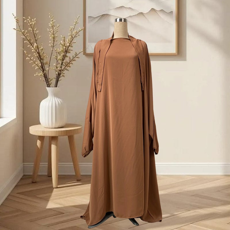 monica fashion Nida Fashion Solid Color Praying Clothes Elegant Style - Image 1