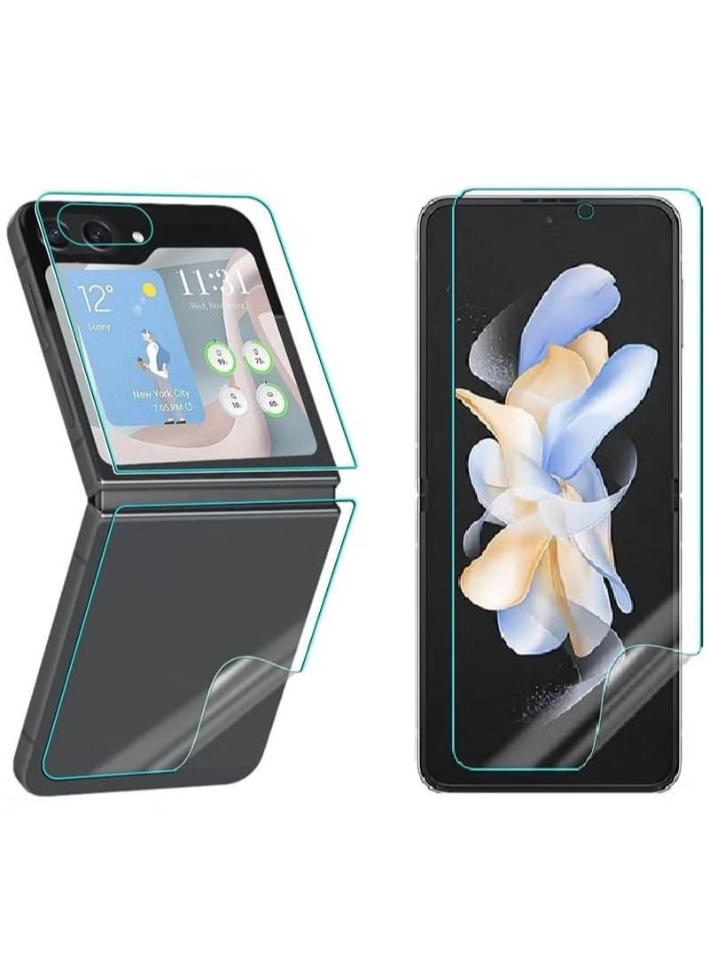 UMIXPRO 3in1 Front Screen Protector Compatible with Galaxy Z Flip 6 2024 Soft TPU Hydrogel Film Touch Sensitive Full Coverage Premium Flexible TPU HD Clarity - Image 1