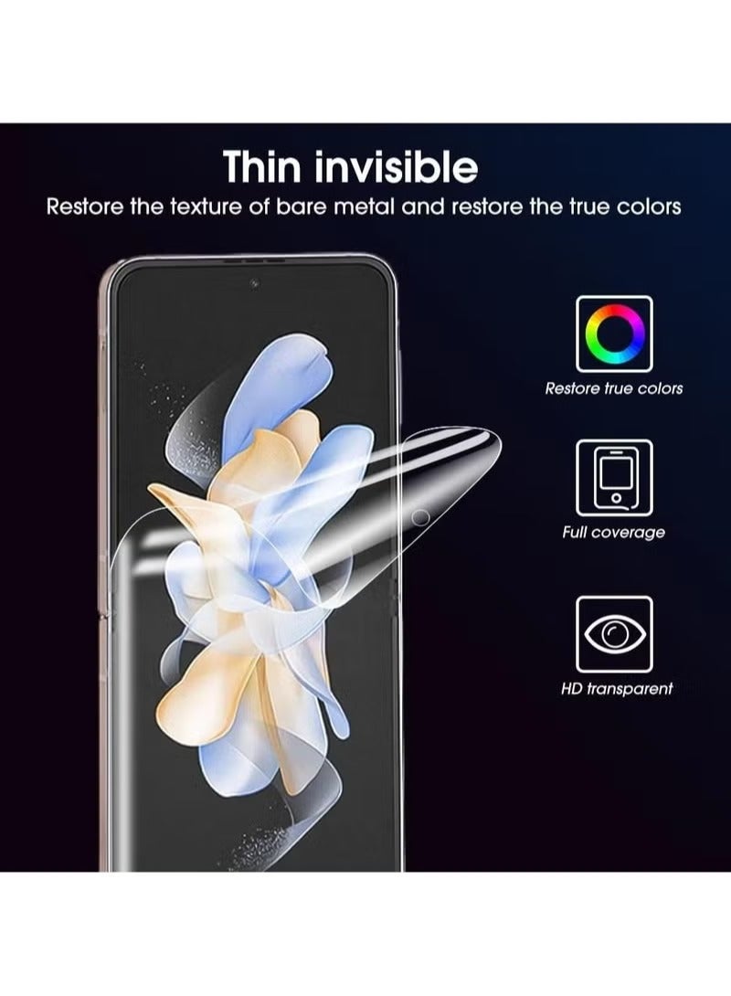 UMIXPRO 3in1 Front Screen Protector Compatible with Galaxy Z Flip 6 2024 Soft TPU Hydrogel Film Touch Sensitive Full Coverage Premium Flexible TPU HD Clarity - Image 2