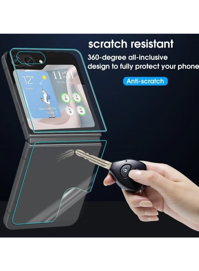UMIXPRO 3in1 Front Screen Protector Compatible with Galaxy Z Flip 6 2024 Soft TPU Hydrogel Film Touch Sensitive Full Coverage Premium Flexible TPU HD Clarity - Image 3