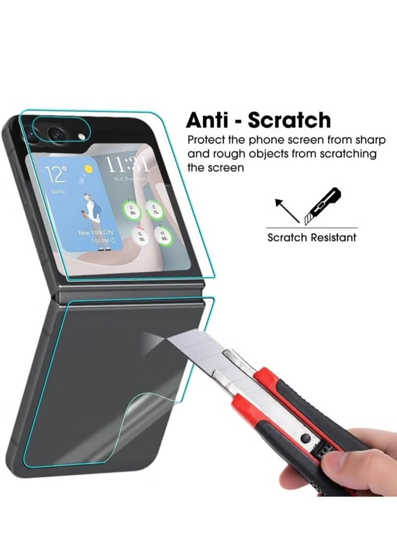 UMIXPRO 3in1 Front Screen Protector Compatible with Galaxy Z Flip 6 2024 Soft TPU Hydrogel Film Touch Sensitive Full Coverage Premium Flexible TPU HD Clarity - Image 4