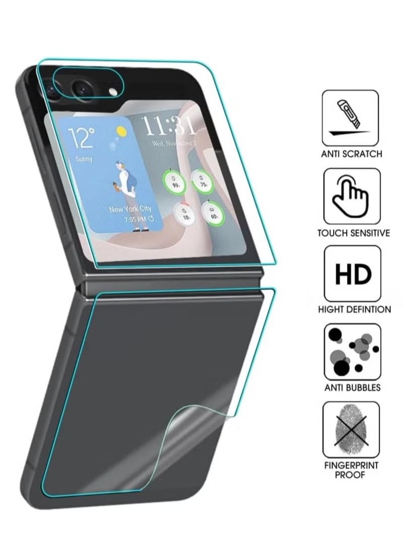 UMIXPRO 3in1 Front Screen Protector Compatible with Galaxy Z Flip 6 2024 Soft TPU Hydrogel Film Touch Sensitive Full Coverage Premium Flexible TPU HD Clarity - Image 5