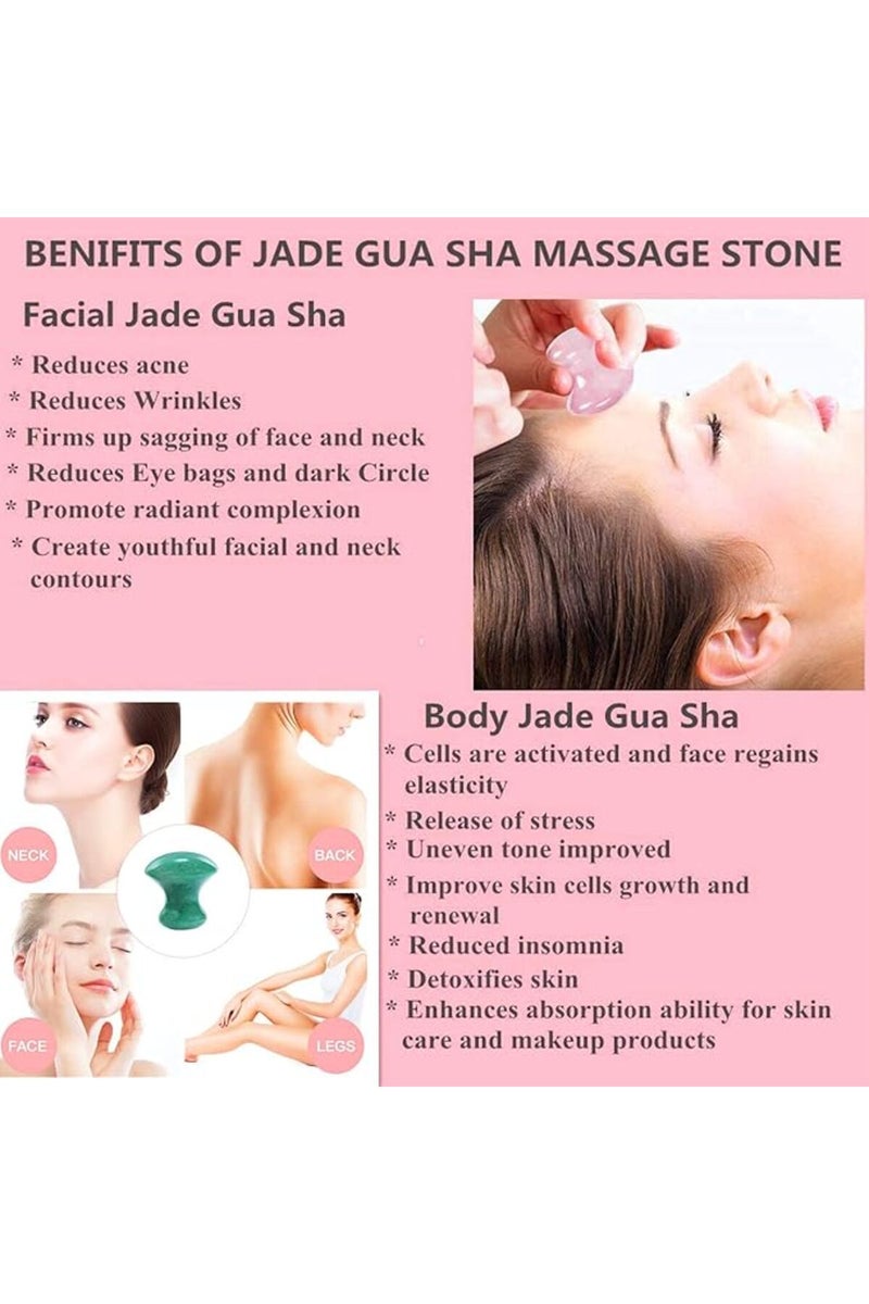 2pieces Gua Sha Tool,Gua Sha Scraping Massage Tool,Crystal Chakra Healing Stone,Mushroom Shape Guash - Image 5
